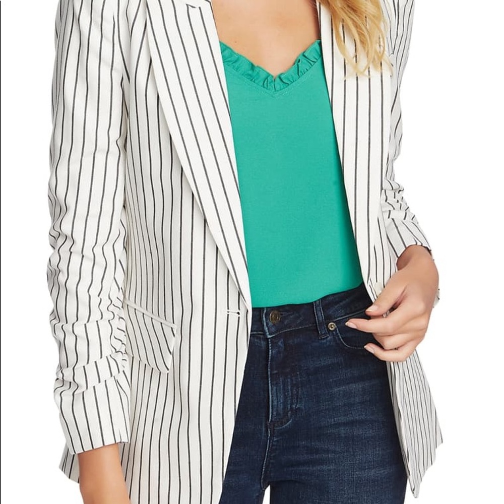 Anne Klein Ivory pinstripe blazer with tags!